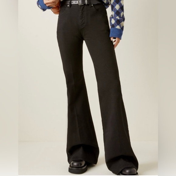 Victoria Beckham Classic Black Wide Leg Jeans Perfect - Picture 3 of 10